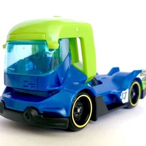 Rig Heat Hot Wheels Truck - Blue & Lime Green